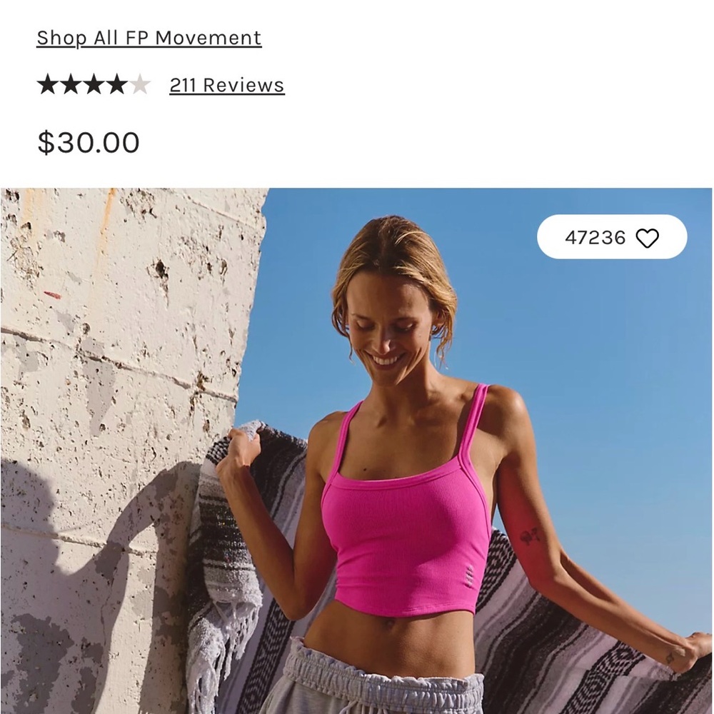 Free People Movement Tank Top XS/S